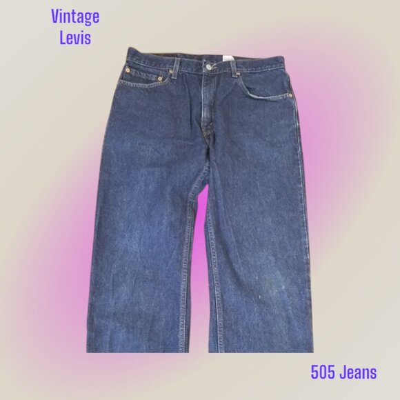 Vintage Levi’s 505 Men’s Jeans Straight Leg Classic Blue Denim USA 34-30 - Picture 6 of 7